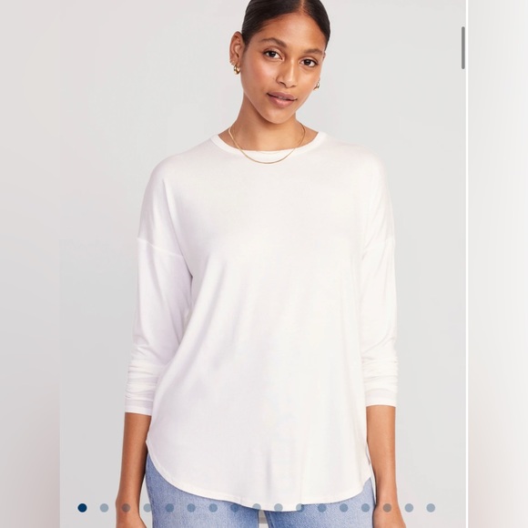 OLD NAVY ~ Luxe Tunic ~ (Small) Silver Sage Heather ~ Long Sleeve T-Shirt - Picture 9 of 9